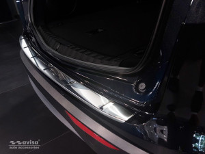 Achterbumperbeschermer | Alfa Romeo | Stelvio 17-20 5d suv / Stelvio 20- 5d suv | Ribs | RVS rvs zilver