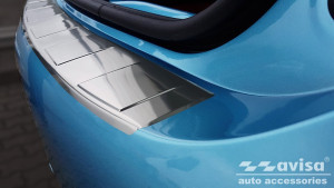 Achterbumperbeschermer | Renault | Zoe 19- 5d hat. | Ribs | RVS rvs zilver