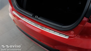 Achterbumperbeschermer | geschikt voor Hyundai | i20 18-20 5d hat. | incl. Active | Ribs | RVS rvs zilver