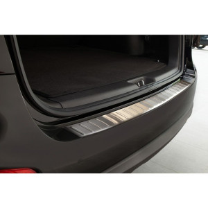 Achterbumperbeschermer | geschikt voor Hyundai | Santa Fe 06-10 5d suv. / Santa Fe 10-12 5d suv. | Ribs | RVS rvs zilver