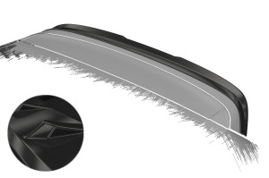 Achterspoiler | geschikt voor Volkswagen | Tiguan 16-20 5d suv. / Tiguan 20- 5d suv. | type AD1 | R / R-Line | ABS-kunststof | Glanzend zwart