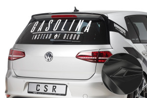 Achterspoiler | geschikt voor Volkswagen | Golf 12-18 3d hat. VII / Golf 12-20 5d hat. VII | spoilerhoeken | ABS-kunststof | Glanzend zwart