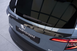 Achterspoiler | geschikt voor Skoda | Karoq 18-22 5d suv. / Karoq 22- 5d suv. | onder achterruit | ABS-kunststof | Glanzend zwart