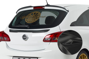Achterspoiler | geschikt voor Opel | Corsa 15-19 3d hat. | type E | onder achterruit | ABS-kunststof | Glanzend zwart