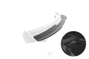 Achterspoiler | geschikt voor Volkswagen | Taigo 21- 5d hat. | type CS | onder achterruit | ABS-kunststof | Glanzend zwart