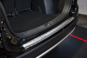 Achterbumperbeschermer | geschikt voor Mitsubishi Outlander III FL 2015- | profild/ribs | RVS