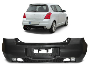 Achterbumper | Sport - Look | geschikt voor Suzuki Swift 2005-2010 | ABS Kunststof