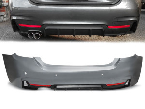 Achterbumper | geschikt voor BMW | 4-serie Cabrio 14- 2d cab. F33 / Coupé 13- 2d cou. F32 | M-Performance Look | dl | m PDC | 01