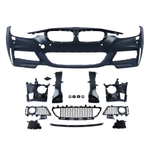 Voorbumper|  BMW 3 serie F30 F31 | ABS Kunststof | met PDC (parkeersensoren) voorbereiding | F32-Look