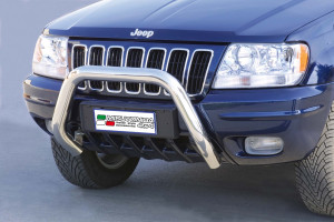Pushbar | geschikt voor Jeep | Grand Cherokee 01-03 5d suv. / Grand Cherokee 03-05 5d suv. / Grand Cherokee 99-01 5d suv. | RVS rvs zilver Super Bar