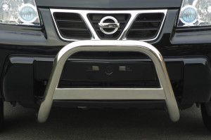 Pushbar | geschikt voor Nissan | X-Trail 01-03 5d suv. | rvs zilver Medium Bar RVS