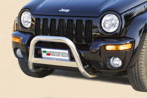 Pushbar | geschikt voor Jeep | Cherokee 01-05 5d suv. / Cherokee 05-08 5d suv. | RVS rvs zilver Medium Bar