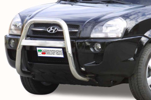 Pushbar | Hyundai | Tucson 04-10 5d suv. | RVS rvs zilver High Medium Bar