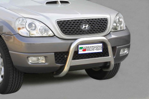 Pushbar | geschikt voor Hyundai | Terracan 04-07 5d suv. | RVS rvs zilver Medium Bar