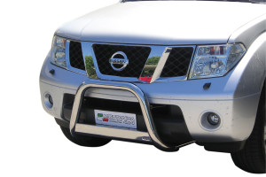 Pushbar | geschikt voor Nissan | Pathfinder 05-10 5d suv. | rvs zilver Medium Bar RVS CE-keur