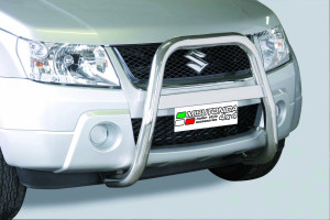 Pushbar | geschikt voor Suzuki | Grand Vitara 05-08 3d suv. / Grand Vitara 05-08 5d suv. | rvs zilver High Medium Bar RVS