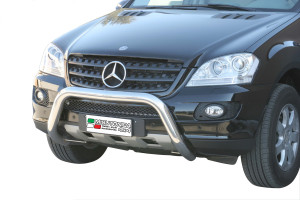Pushbar | geschikt voor Mercedes-Benz | M-klasse 05-08 5d suv. W164 / M-klasse 08-11 5d suv. W164 | RVS rvs zilver Super Bar