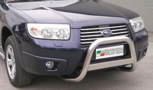 Pushbar | geschikt voor Subaru | Forester 05-08 5d suv. | rvs zilver Medium Bar RVS
