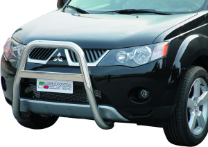 Pushbar | geschikt voor Mitsubishi | Outlander 07-10 5d suv. | rvs zilver High Medium Bar RVS