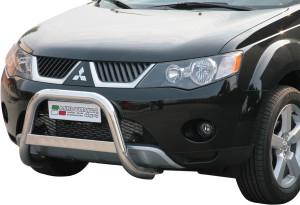 Pushbar | geschikt voor Mitsubishi | Outlander 07-10 5d suv. | rvs zilver Medium Bar RVS