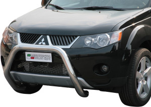 Pushbar | geschikt voor Mitsubishi | Outlander 07-10 5d suv. | rvs zilver Super Bar RVS