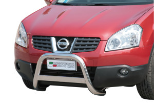 Pushbar | geschikt voor Nissan | Qashqai 07-08 5d suv. / Qashqai 08-10 5d suv. | rvs zilver Medium Bar RVS