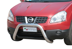 Pushbar | geschikt voor Nissan | Qashqai 07-08 5d suv. / Qashqai 08-10 5d suv. | rvs zilver Super Bar RVS