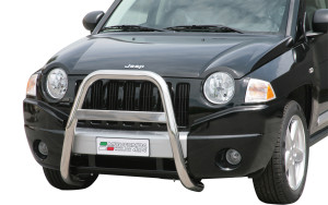Pushbar | geschikt voor Jeep | Compass 06-11 5d suv. | RVS rvs zilver High Medium Bar