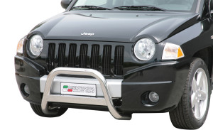 Pushbar | geschikt voor Jeep | Compass 06-11 5d suv. | RVS rvs zilver Medium Bar