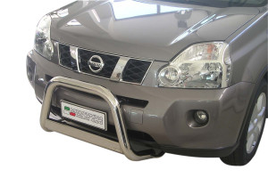 Pushbar | geschikt voor Nissan | X-Trail 07-10 5d suv. | rvs zilver Medium Bar RVS CE-keur
