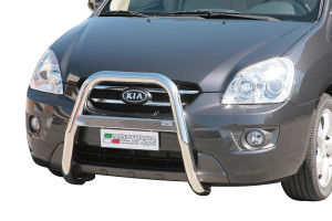 Pushbar | Kia | Carens 06-11 5d mpv. | RVS rvs zilver High Medium Bar