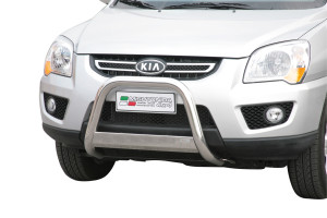 Pushbar | geschikt voor Kia | Sportage 08-10 5d suv. | RVS rvs zilver Medium Bar CE-keur
