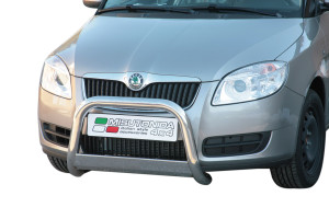 Pushbar | geschikt voor Skoda | Roomster 06-10 5d mpv. / Roomster 10-15 5d mpv. | rvs zilver Medium Bar RVS