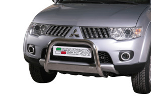 Pushbar | geschikt voor Mitsubishi | L200 12-15 2d pic. / L200 12-15 4d pic. | D.C. / C.C. | rvs zilver Medium Bar RVS CE-keur