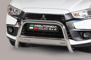 Pushbar | Mitsubishi | ASX 10-12 5d suv. / ASX 12-16 5d suv. / ASX 16-18 5d suv. / ASX 18- 5d suv. | rvs zilver Medium Bar RVS CE-keur