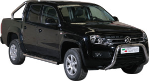 Pushbar | geschikt voor Volkswagen | Amarok Dubbele Cabine 11-16 4d pic. | Trendline | rvs zilver Super Bar RVS CE-keur