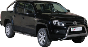Pushbar | geschikt voor Volkswagen | Amarok Dubbele Cabine 11-16 4d pic. | Trendline | rvs zilver Medium Bar RVS CE-keur