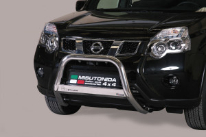 Pushbar | geschikt voor Nissan | X-Trail 10-14 5d suv. | rvs zilver Medium Bar RVS CE-keur