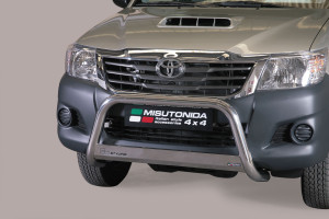 Pushbar | geschikt voor Toyota | Hilux 12-16 2d pic. / Hilux Dubbele Cabine 12-16 4d pic. | rvs zilver Medium Bar RVS CE-keur
