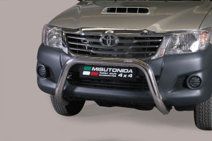 Pushbar | geschikt voor Toyota | Hilux 12-16 2d pic. / Hilux Dubbele Cabine 12-16 4d pic. | rvs zilver Super Bar RVS CE-keur