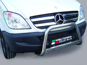 Pushbar | geschikt voor Mercedes-Benz | Sprinter Combi 07-12 4d bus. | rvs zilver Medium Bar RVS CE-keur