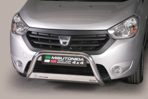 Pushbar | geschikt voor Dacia | Dokker 13- 5d mpv. | RVS rvs zilver Medium Bar CE-keur