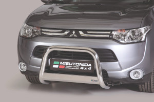 Pushbar | geschikt voor Mitsubishi | Outlander 12-15 5d suv. | rvs zilver Medium Bar RVS CE-keur