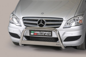 Pushbar | geschikt voor Mercedes-Benz | Viano Combi 10-14 5d bus. / Vito Combi 10-14 4d bus. | rvs zilver Medium Bar RVS CE-keur