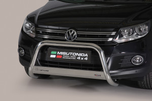 Pushbar | geschikt voor Volkswagen | Tiguan 11-16 5d suv. | rvs zilver Medium Bar RVS CE-keur