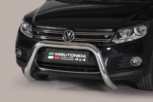Pushbar | geschikt voor Volkswagen | Tiguan 11-16 5d suv. | rvs zilver Super Bar RVS CE-keur