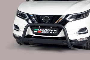 Pushbar | geschikt voor Nissan | Qashqai 14-17 5d suv. / Qashqai 17- 5d suv. | RVS zwart Medium Bar CE-keur