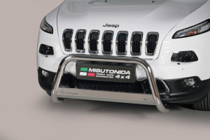 Pushbar | geschikt voor Jeep | Cherokee 14- 5d suv. | RVS rvs zilver Medium Bar CE-keur