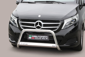 Pushbar | geschikt voor Mercedes-Benz | V-klasse 14-19 5d bus. | rvs zilver Medium Bar RVS CE-keur