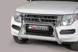 Pushbar | geschikt voor Mitsubishi | Pajero LWB 15-19 5d. suv / Pajero SWB 15-19 3d. suv | rvs zilver Medium Bar RVS CE-keur